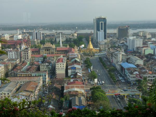Birmanie - Rangoon : Vue du ciel