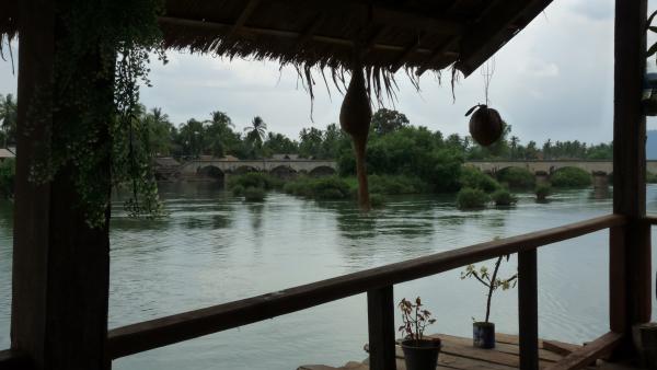 Laos - 4000 îles : Pont reliant Don Khon à Don Det